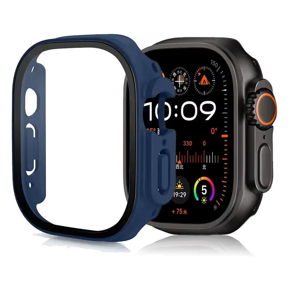 Tempered Glass+Cover For Apple Watch Ultra 3 2 1 49mm PC Bumper Screen Protector Case for iWatch Series Ultra 3 49mm Accessories
