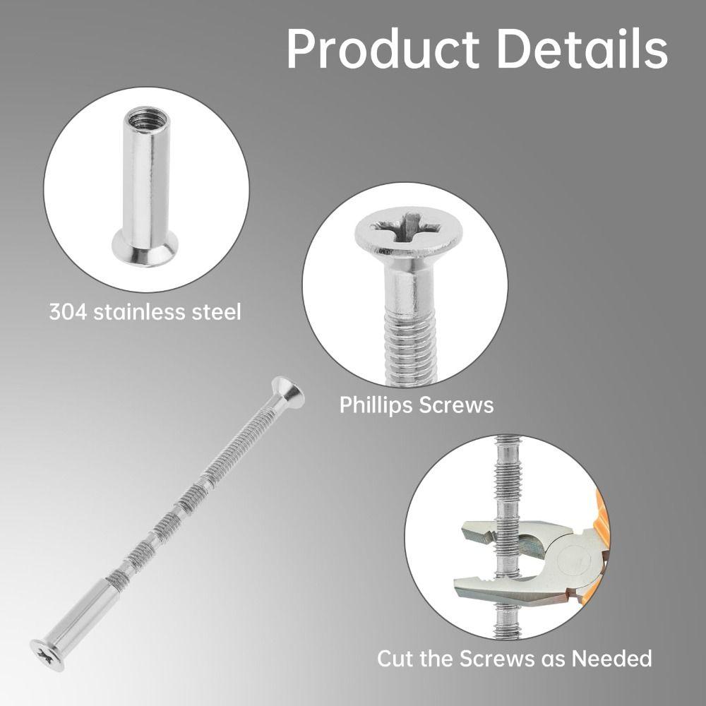 50 Pcs/set M4 X 60mm Anti-Theft Screws Cross-split Door Handle Bolt Door Handle Screws Set  Drawer