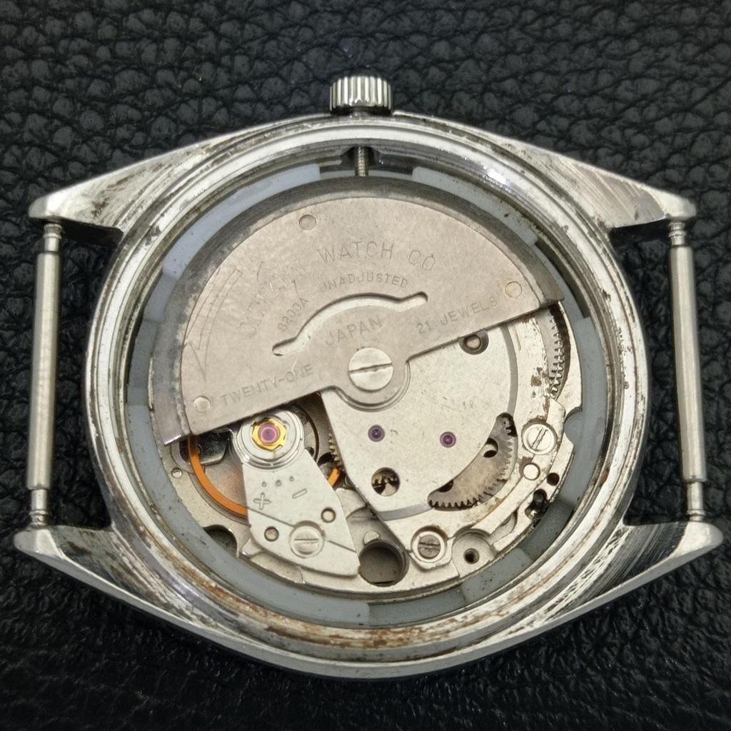 JAPAN VINTAGE CITIZEN AUTOMATIC 8200 MENS BLACK COLOR DIAL WATCH a702753-1 R210-a702753