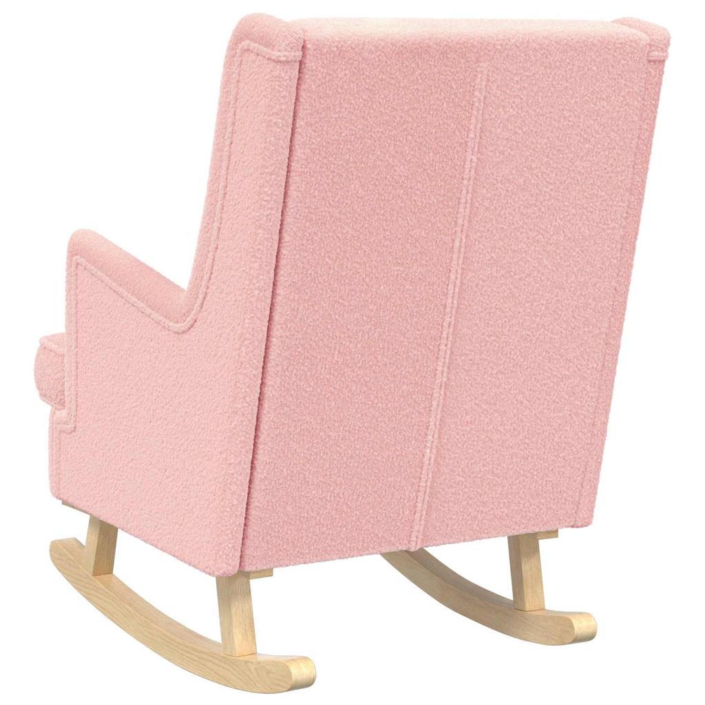 Rocking Chair Pink 62 x 80 x 85 cm Boucle