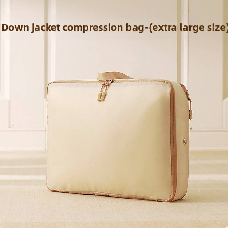 Compression Travel Bag With Zipper For Packing Clothes And Duvet In Bedroom Storage