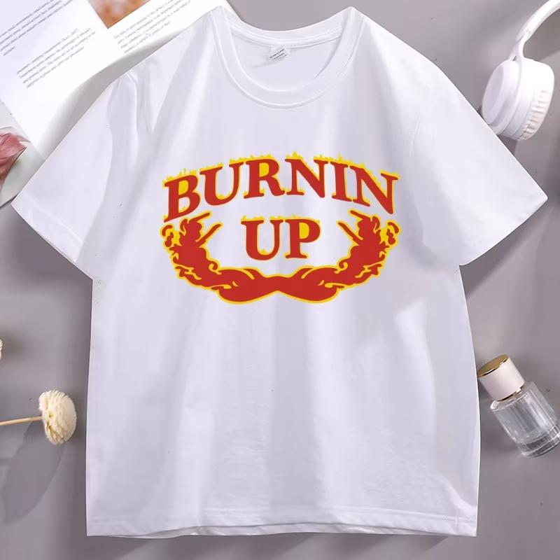 

Burnin Up Graphic Tshirt Mens Clothes Causal Short Sleeve High Quality Breathable Tshirt Male Clothes Y2k Fashion Tee Unisex L