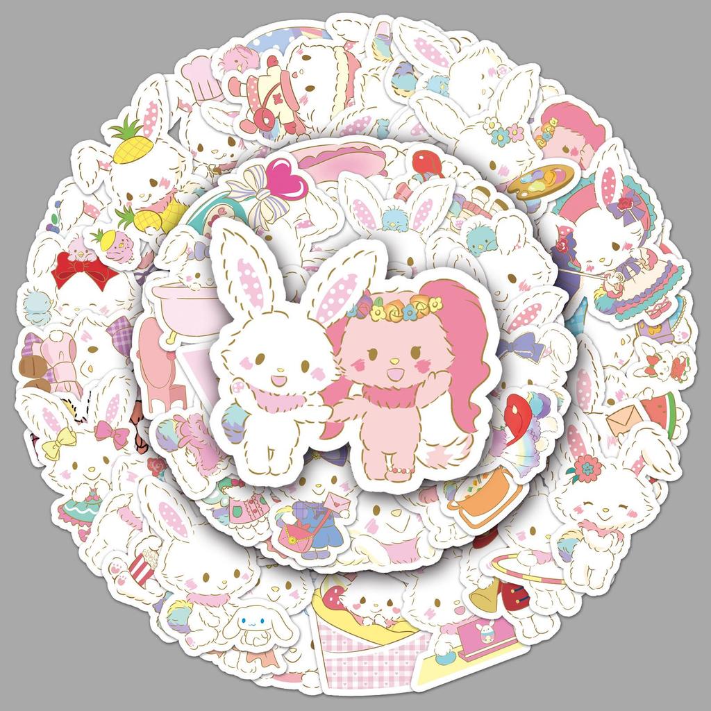 51 Sanrio Wishing Rabbit Stickers: Cute, Waterproof Animal Designs for Phone Cases & More.