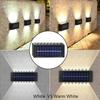 16LEDs LED Solar Light Warm Light Outdoor Lighting Landscape Solar Wall Lamp  Yard