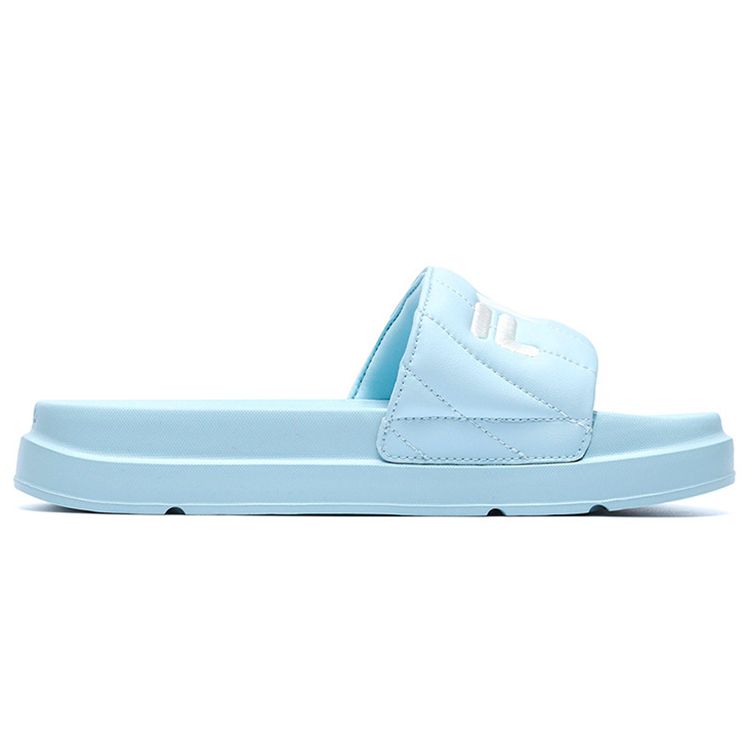 Fila Drifter Comfortable Versatile Leather Patch Slide Sandals Women Sandals Grass-Blue F12W226504FOM