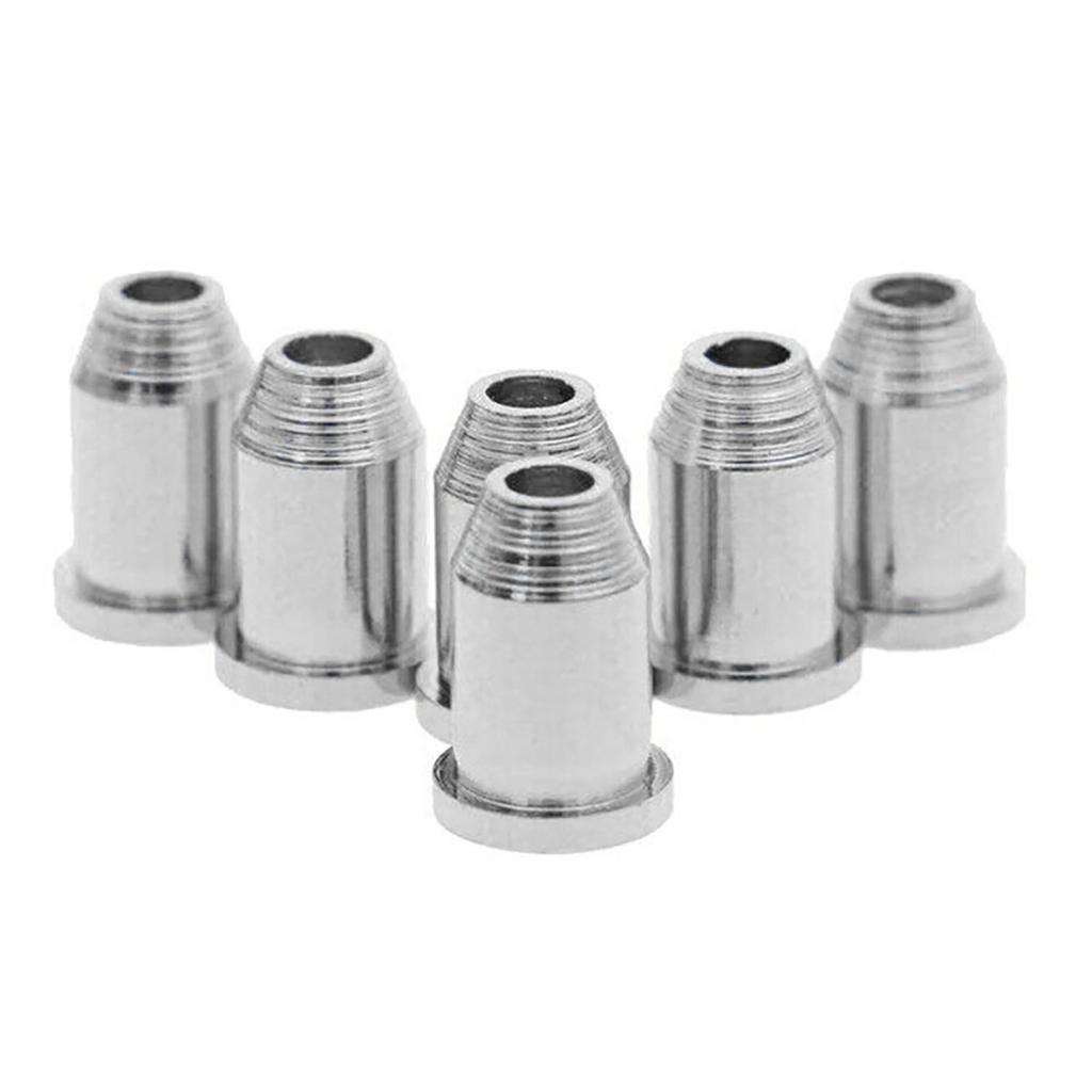 6 Stück/Satz Gitarrensaiten-Through-Body-Hülsenkappen Befestigungsschnalle Gitarrensaiten-Hülsen Buchse für E-Gitarren