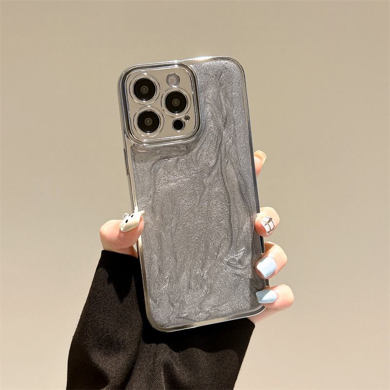 Apple 15Promax Electroplating Glue Case for Mobile Phone, High Flash Lime, Anti-Fall Fashion