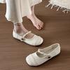 French Mary Jane Shoes Girl 2025 New Summer Fairy Wind Soft-soled Doudou Shoes with Skirt Shallow Mouth Flat-soled Single Shoes