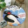 1pc Pingu1 Carpet, Round Rug, Comfortable, Suitable for Entryways, Living Rooms, Office, And Bedrooms, Christmas Decoration