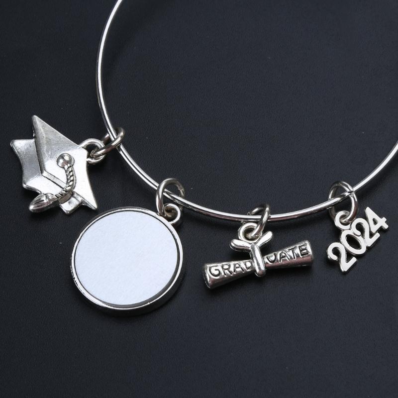 2023 Graduation Bracelet Gifts Sublimation Blank Photo Bracelets Blank Base Bracelets for Jewelry Making DIY Bracelets