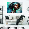 Canvas print, Woman Glamour Blue