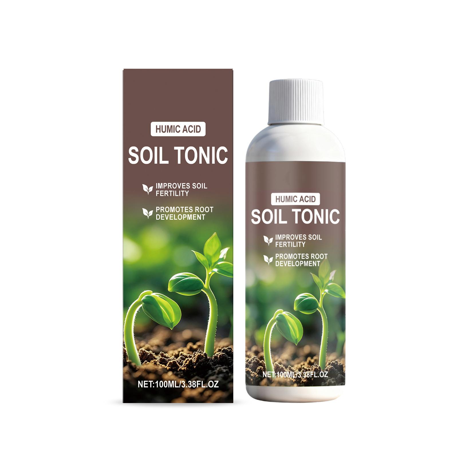 

Humic Acid Soil Tonic Plant Nutrient Solution for Improved Soil Fertility and Enhanced Root Development 100ml Bottle one size коричневый