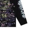 WE11DONE FW23 Pullover mit aufgedrucktem Riss-Buchstabenlogo Unisex-Sweatshirt Schwarz WD-TT3-23-756-U-BK