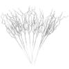 10Pcs Glitter Leaf Decor Exquisite Fake Leaves for Christmas Decorations DIY Art Craft Projects Holiday Party Ambiance