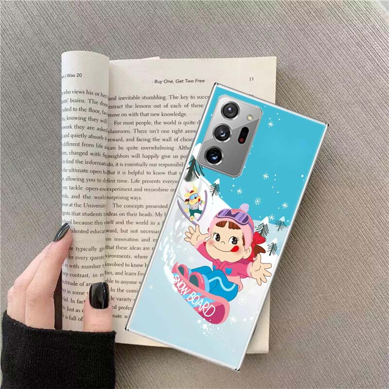 F-Fujiya M-Milky P-Peko C-chan Cartoon Phone Case For Samsung Galaxy S25 Edge S24 S23 FE S22 S26 Ultra S21 S20 S10 Plus Capa