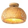 Chinese Bamboo Woven Farm Music Restaurant Chandelier Handcrafted Small Living Room Tea House Lamp Bamboo E27 Pendant Lamp