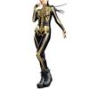 Halloween Cosplay Costumes For Women Skeleton Printed Long Sleeve Bodysuits Slim Elastic Fancy Outfits Catsuit