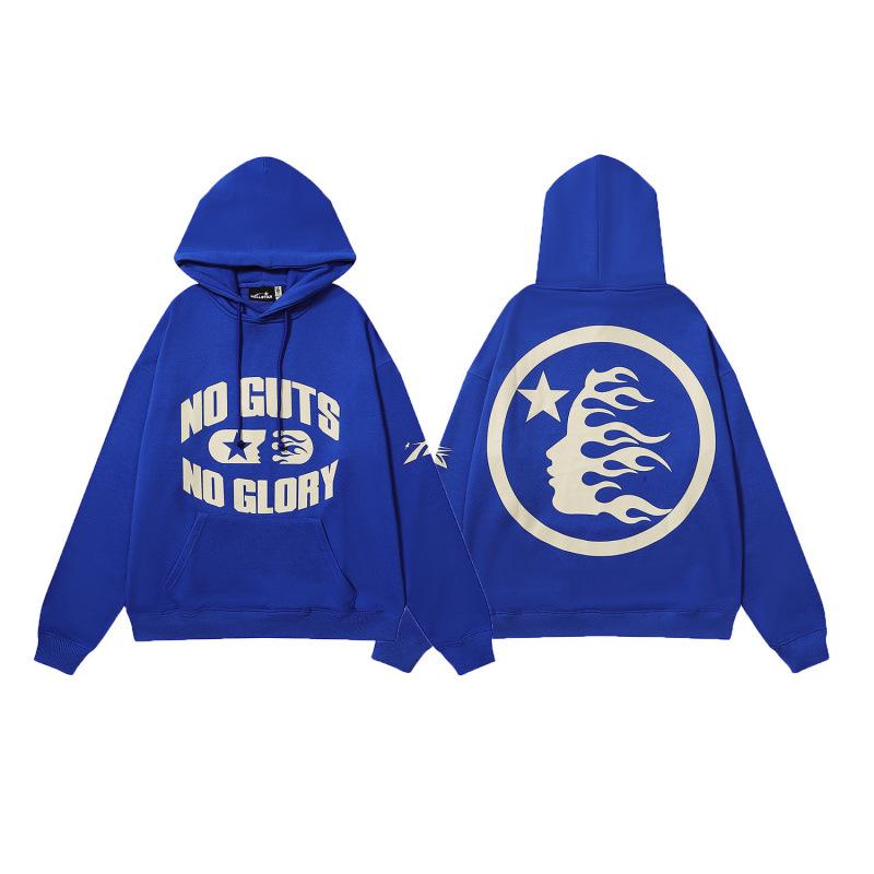 Unisex Retro Distressed Print Hoodie - Autumn/Winter Fashion XXL
