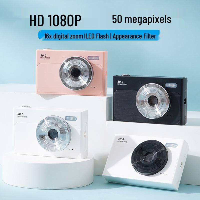 Retro Digital Camera 50MP HD Selfie Student Portable Card Camera