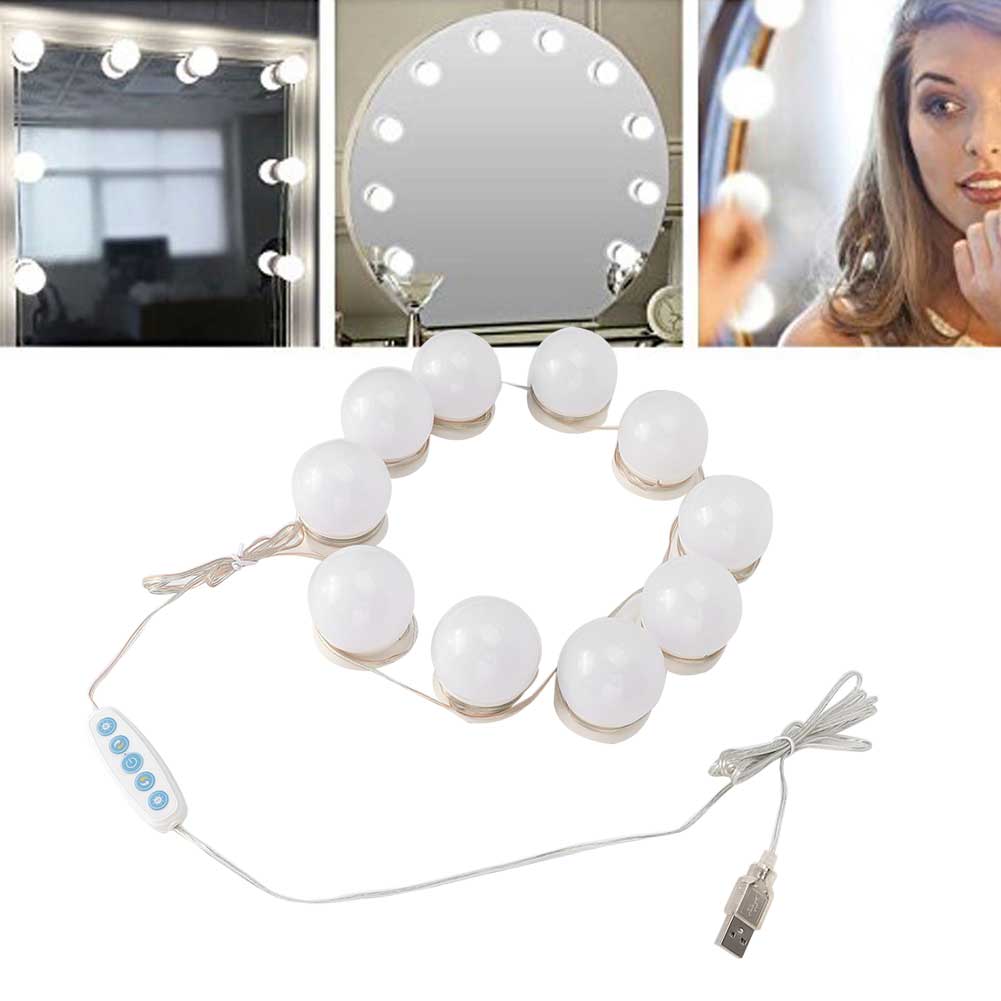 10Pcs USB LED 5 Color Temperature Light Bulb for Makeup Beauty Tabletop Vanity Mirror