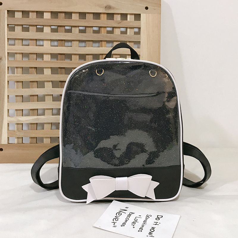 Clear Transparent Kawaii Backpacks Women Harajuku Bow-knot Itabags School Bags for Teenager Girls Designer Ita Bag Bookbag