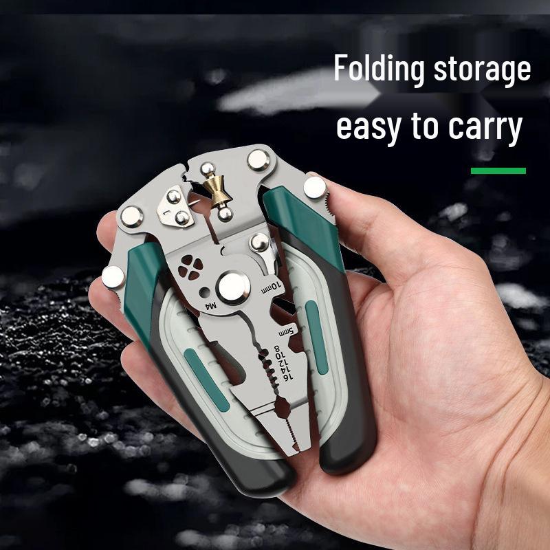 Multifunctional Electrician Pliers: Wire Stripping, Cutting, Splitting, Crimping, and Wrapping Tool