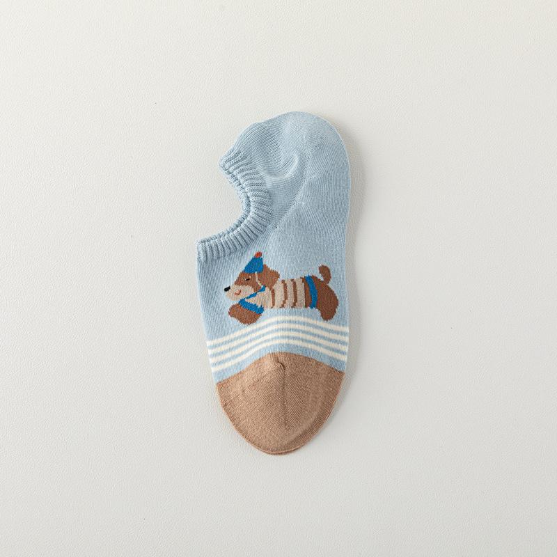 

5pair Cute Short Socks Children Spring And Summer Thin Shallow Socks Cotton Socks Set Japanese College Wind Boat Socks Boneless Socks One size fits all