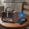 Vintage Wireless Speaker with FM Radio Bluetooth USB TF Mp3 TWS Wood Design