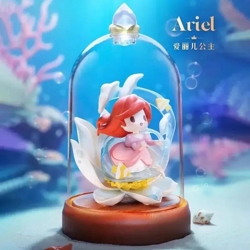 New Disney Princess Blind Box Glazed Flower Shadow Series Mysterious Surprise Box Mermaid Ariel Hua Mulan Belle Alo Figure Toys