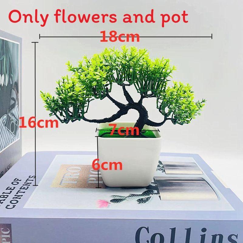 Simulated Pinus Potted Hwangshanensis Artificial Flower For Indoor Decor