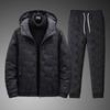 Veste d'hiver épaisse rembourrée en coton pour homme, veste de marque tendance, veste rembourrée en coton, costume de veste rembourrée de sport pour rester au chaud, deux pièces pour homme