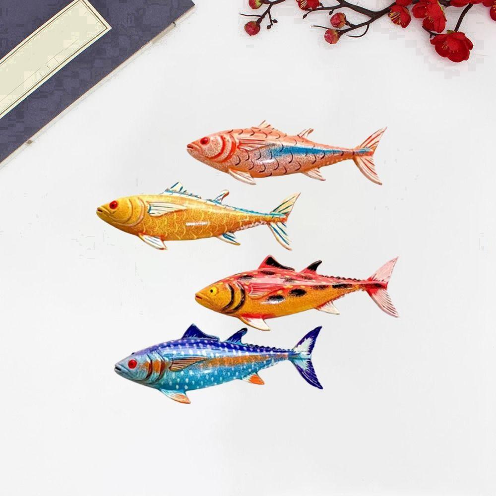 

Симпатичные магниты на холодильник с рыбками DIY Скульптура океанской рыбы 3D-симуляция Наклейка на холодильник с рыбками Главная Color Random