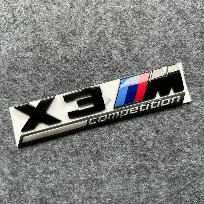 3D ABS Car Letters Logo Badge Sport Stickers Car Rear Trunk Emblem For BMW X1 X2 X3 X4 X5 X6 X7 M1 M2 M3 M4 M5 M6 M7 Competition