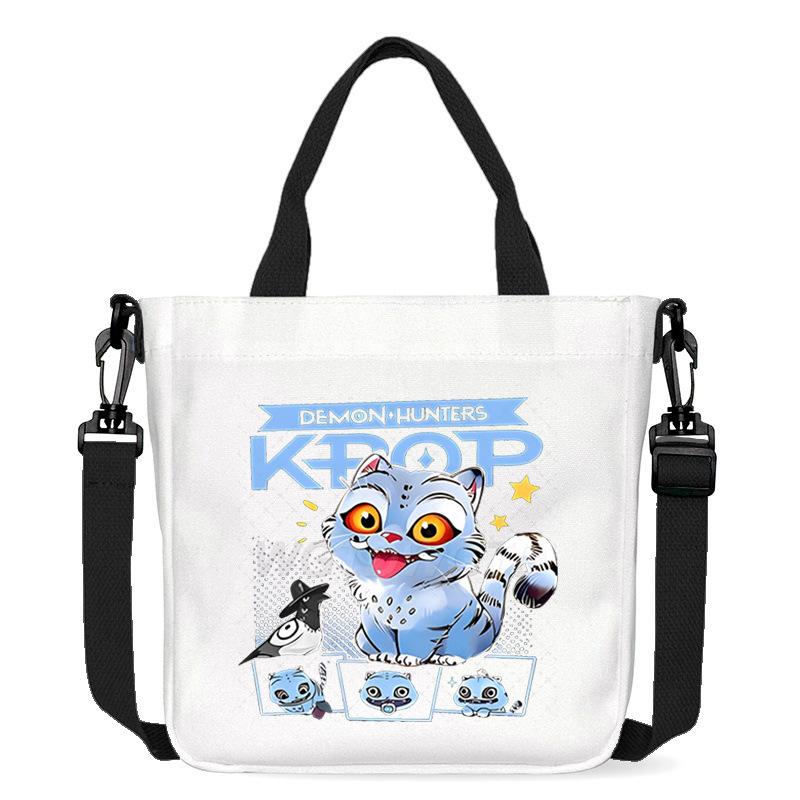 Anime Cartoon Print Office Worker Commuter Portable Messenger Bag Student Large Capacity Casual Handbag
