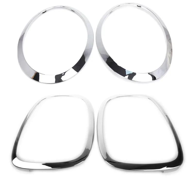 Font Rear Lamp Frame Headlight Trim Ring For BMW Mini Cooper F55 F56 F57 2014- Headlight Ring Bezel Trim Surround Cover