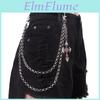 Hip Hop Cross Pendant Waist Chain Metal Dual Layer Accessory For Men Women