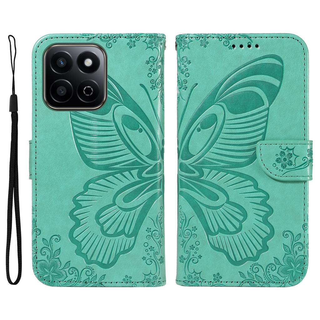 For Honor Play 60 Plus 5G/Play 9T/X7c 4G/200 Smart 5G Case Butterfly Pattern Leather Wallet Flip Phone Cover