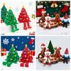 3D Printed Christmas Tree Movable Santa Claus Snowman Desktop Ornament New Year Christmas Decorations Crafts Children Gift
