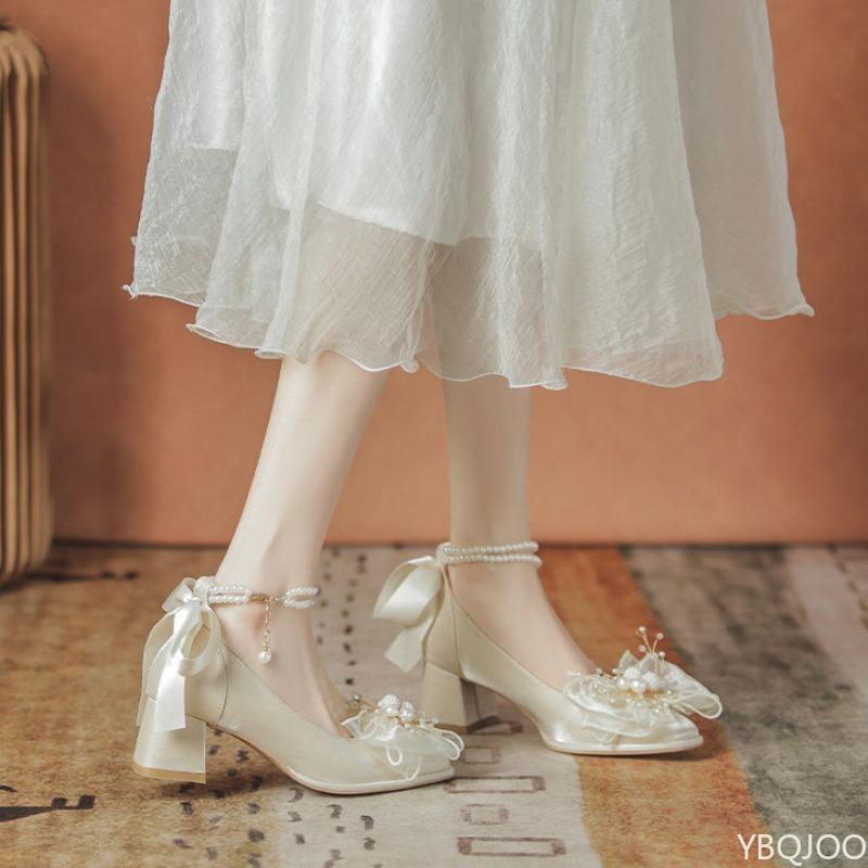 Spring new fashionable comfortable versatile women shoes temperament square-toe women pumps Elegant minimalist women shoes