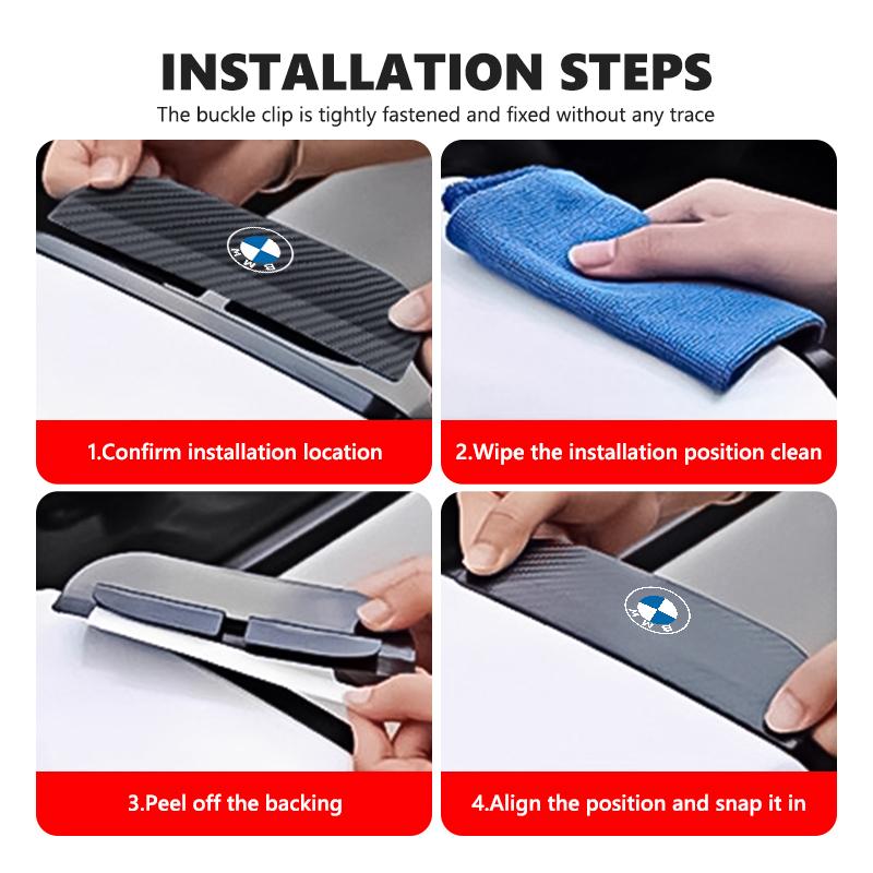 NTSM5 2Pcs Carbon Fiber Car Rearview Mirror Rain Eyebrow Cover For BMW M F10 F20 F30 F40 F15 F25 F26 F31 F49 E62 E83 E84