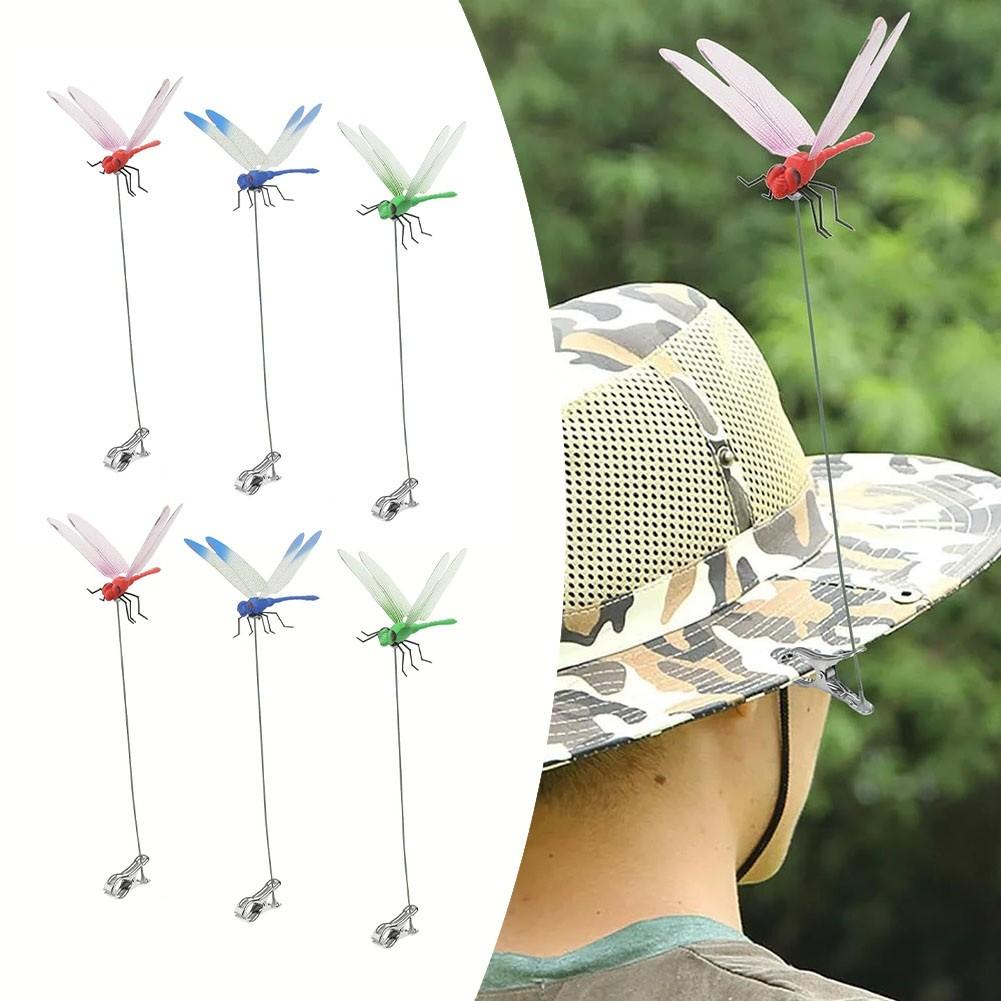 

3/6pcs Fake Dragonfly Clip 3D Dragonfly Blue Dragonfly Stakes 3pcs