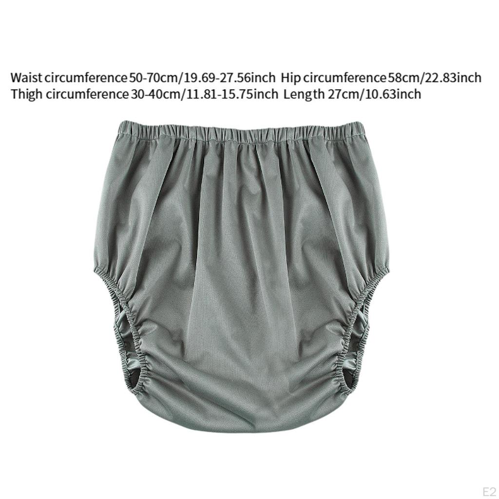 Adult Diaper Cover, Leakproof Underwear for Men And Women, Washable Grey Pants Option