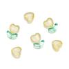 20Pcs/Lot 12*12.3mm Small Flowers Heart Leaves Glass Loose Beads for Jewelry Making Handmade DIY Bracelet Necklace Accessories