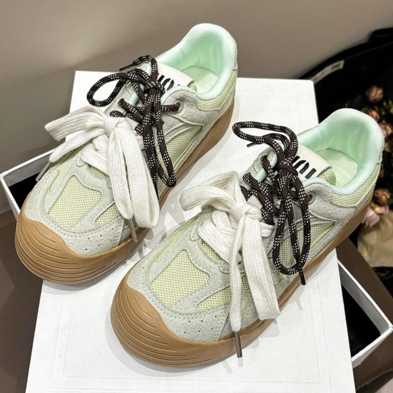 Fashion 2025 Spring Womens Mesh Hollow Sports Shoes Cute Thick Sole Breathable Shoes Leisure Sports Skateboard Tennis zapatos mujer