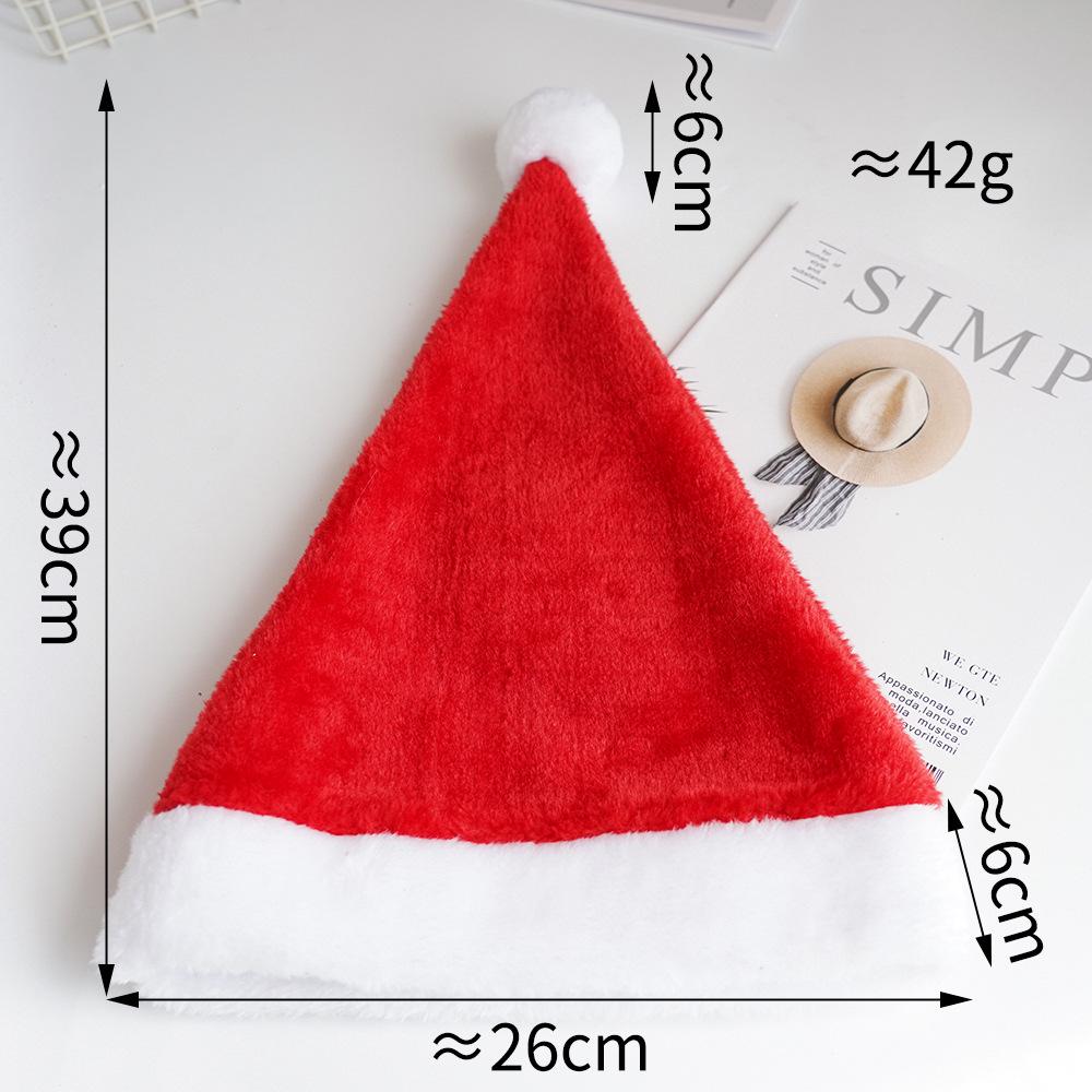 Santa Claus Costume Plush Christmas Hat - Non-Woven Festival Ornament