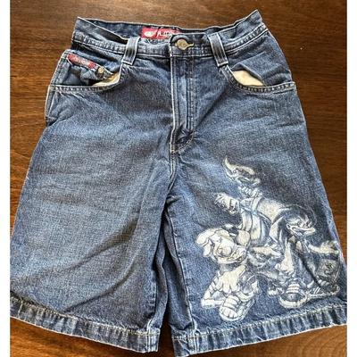 Summer Demin Shorts Vintage Graphic Jean Shorts Youth Skater Retro Jeans Y2k Jeans Baggy Jorts
