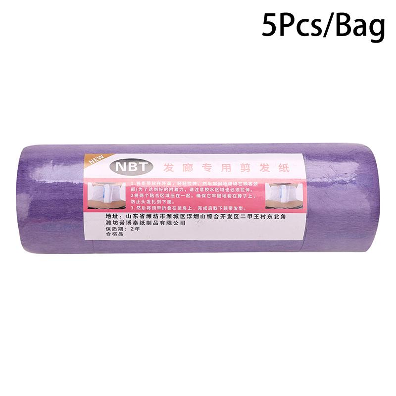 5Rolls/Set Disposable Hairdresser Neck Strip Haircut Paper Barbershop Adjustable Hairdressing Collar Covering Styling Tools