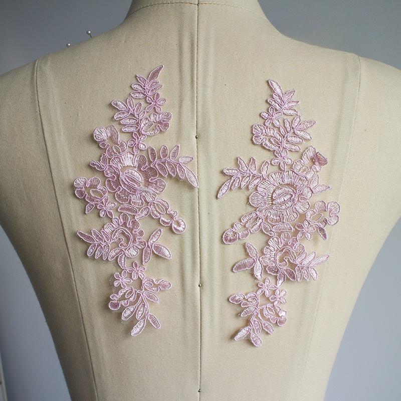 White Flower Piece Lace Flower Cloth Sticker Fabric Car Bone Wedding Dress Accessories Material Embroidery Flower Patch Lace Headdress
