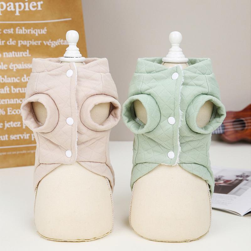 Winter Warm Dog Coat Soft Thick Cotton Dog Jacket for Small Medium Dogs Cute Bear Pattern Puppy Vest Yorkie Chihuahua Clothing