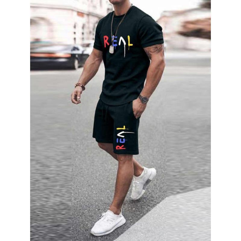 3D Printed Men's Summer Everyday Street Men's Short-sleeved T-shirt And Shorts Set Outdoor Beach Short Urban Fashion Set